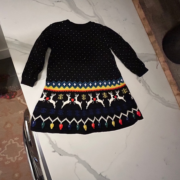 HANNA ANDERSSON GIRLS CHRISTMAS DEER BLACK SWEATER DRESS 6 - 12 MONTHS 70 CM - Picture 10 of 10